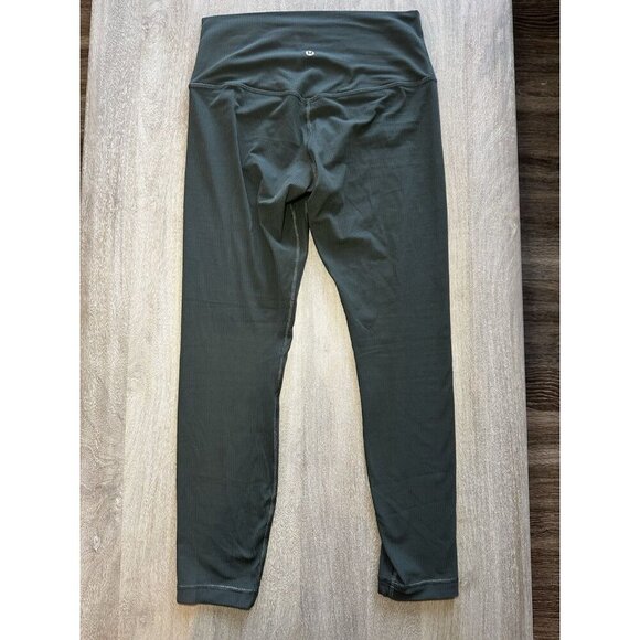 Lululemon Ribbed Align High Rise Pant 25" in Army Green Size 8 - Picture 3 of 6